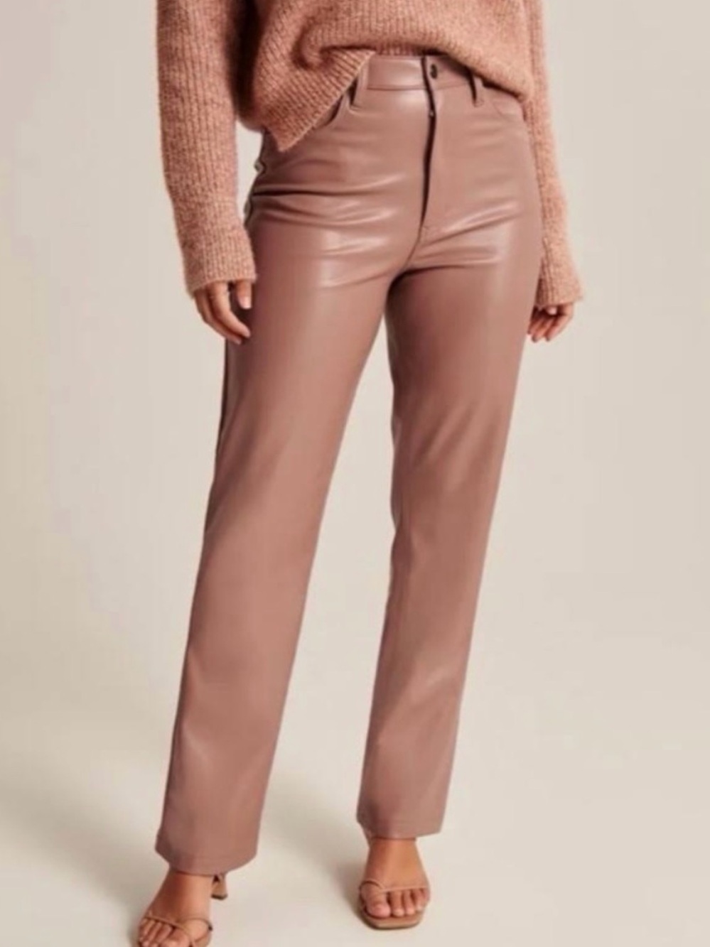 Abercrombie 90s Straight Leather Pants - Curve Love
